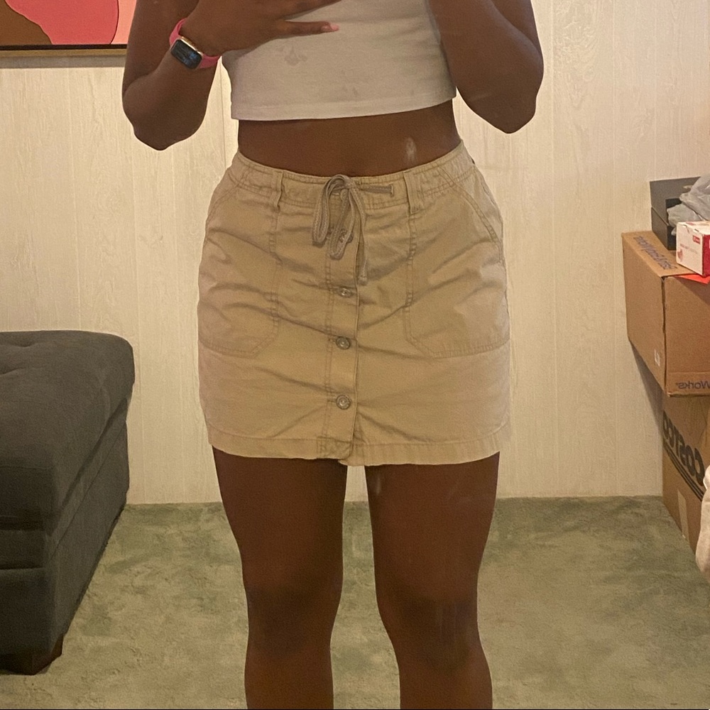 Khaki Mini Skirt (Skort)